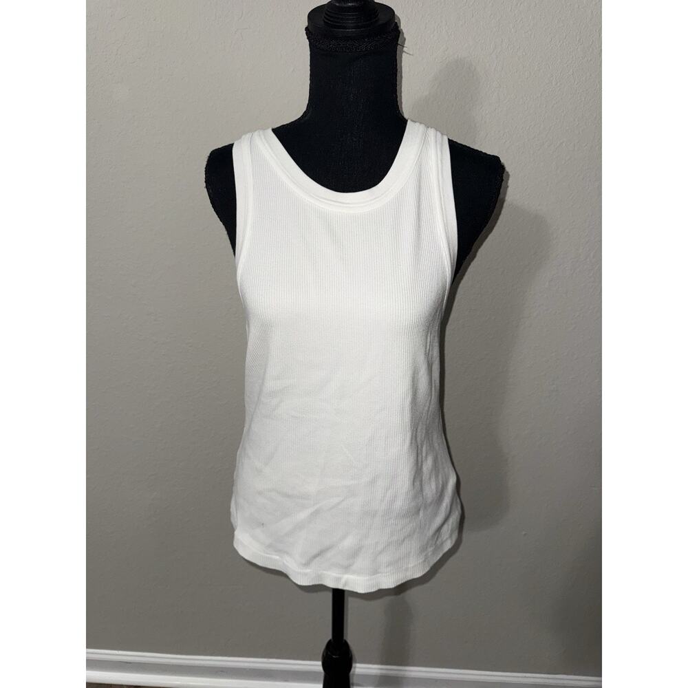 Citizens of Humanity organic cotton blend ribbed heavy weight tank top sz L READ